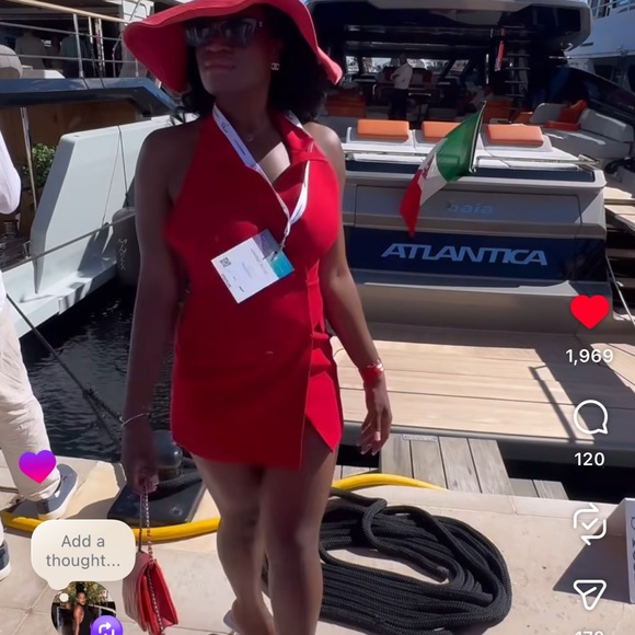 Bardot Dresses & Skirts - Bardot Red Backless Halter Dress